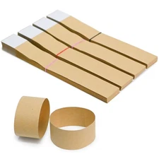 240 Kraft Blank Currency Straps Money Bands for Bill Wrappers Cash Organizer