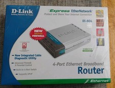 D-Link DI-604 4-Port Ethernet Network Router Brand New NIB Factory Sealed