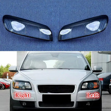 Pair Headlight Lens Cover Shell Lampshade Seal Cap For Volvo C30 T5 2008-2010