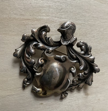 Spilla vintage Cini Guglielmo argento sterling scudo cavaliere firmata