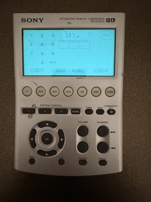 Sony RM-AV3000 Integrated Universal Re  mote Commander Touchscreen Working