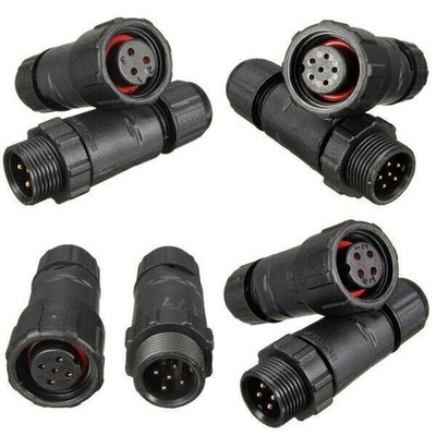 IP68 M14 Waterproof Outdoor Joint Cable Connector Junction Box Seal 3/4/5/6Pin