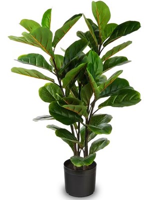 Naturae Decor Artificial Fiddle Leaf Fig Tree - 35-inch Ficus Lyrata Tall Fau...