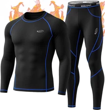 Thermal Underwear for Men Sweatsuits Long Johns Set with Fleece Lined Base Layer