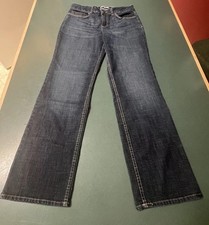 Riders by Lee Mid Rise Straight Jeans Womens 8 Dark Wash Blue Denim