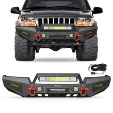 Off-road For 1999-2004 Jeep Grand Cherokee Wj Front Bumper Wwinch Plate Wire