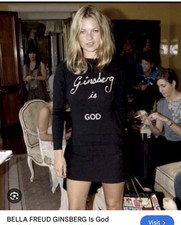 Bella Freud charcoal grey Gainsbourg Is God Goddard is Dog Wool Jumper Size XS 