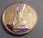 Mariyln Monroe Nude JFK  1oz .999 Silver Bar Scarce Proof