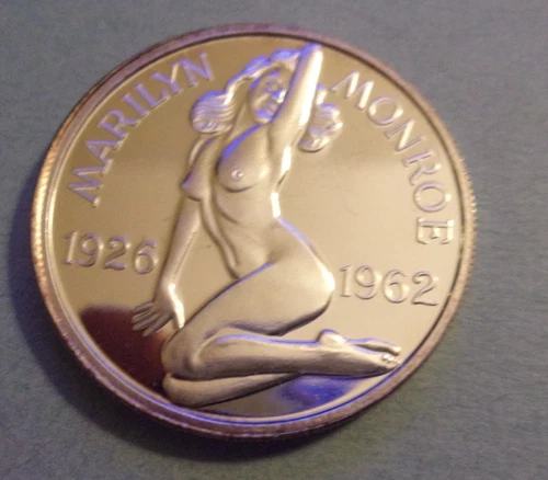 Mariyln Monroe Nude JFK  1oz .999 Silver Bar Scarce Proof