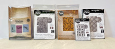 Tim Holtz Texture Fades  Impresslits Embossing Folders Lot of 5