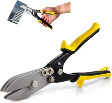 5-Blade Hand Crimper for 24-28 Gauge Sheet Metal, HVAC & Gutter Duct Tool 10.5