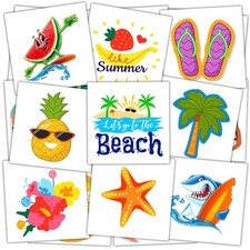 JCFIRE Summer Pool Beach Party Favors Kids Tattoos, 102 Styles Small,