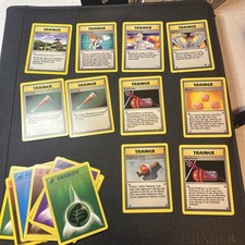 Pokemon  Base Set And Early 2000s Trainer Lot With Energies