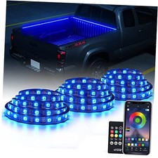 60" RGB Truck Bed Bluetooth Lights Kit, Neon Accent Exterior Glow Rails 3PCS