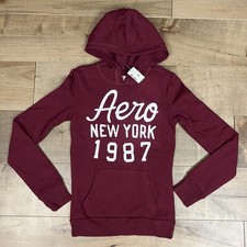 Aeropostale Women  s Size XS Maroon Pullover Sweatshirt Hoodie Aero NY 1987 NWT 