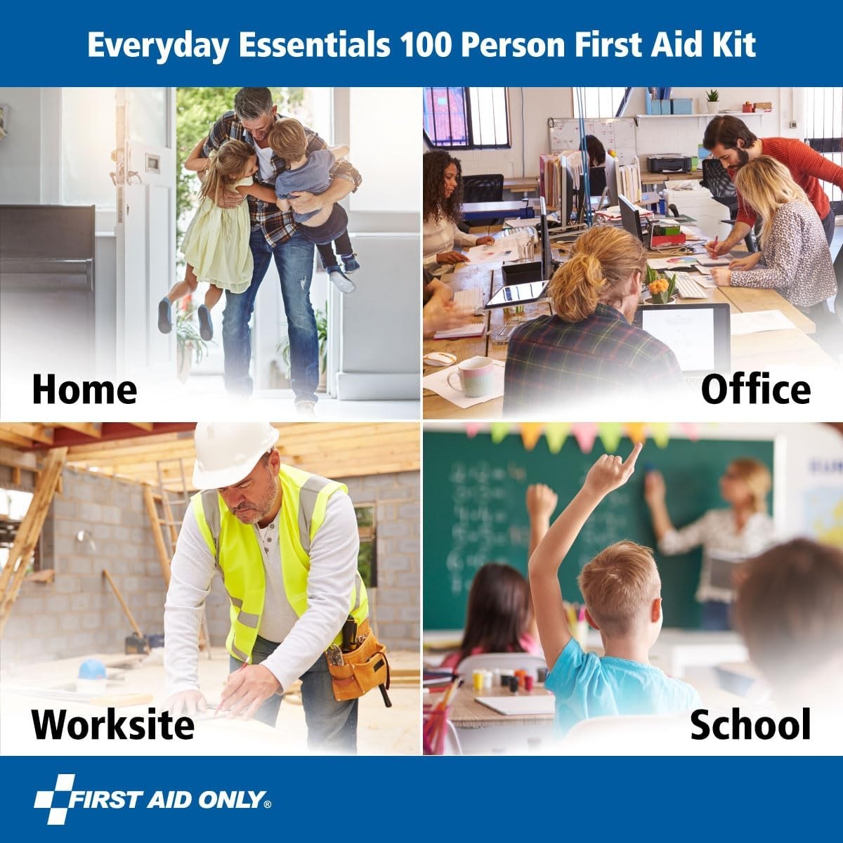 First Aid Only 91247 OSHA-Compliant First Aid Kit, All-Purpose 100-Person Emerge