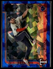 2025 Topps Chrome Sapphire Marcus Semien #27 Texas Rangers