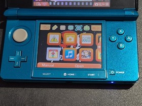 Nintendo 3DS Aqua Blue Console (CTR-001 USA) w/Box - No Charger - Tested *READ