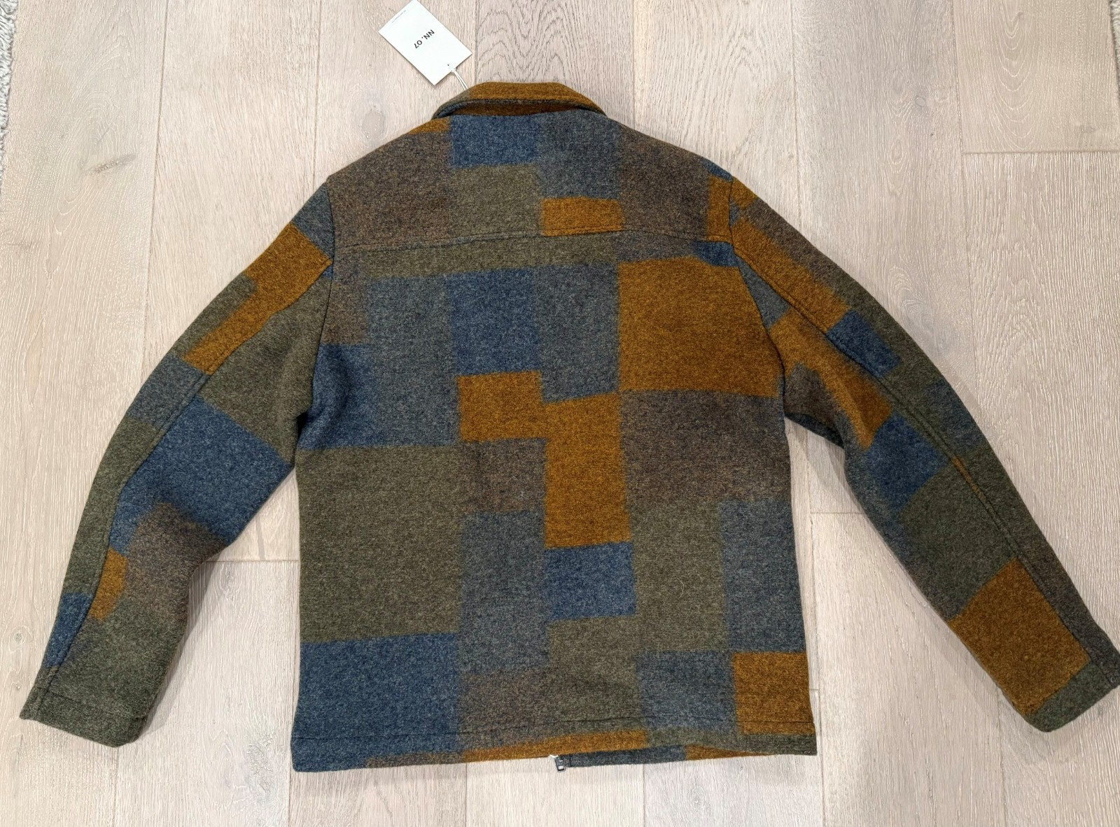 NN07 Gael 8267 Wool Jacket Brown Check Size L BNWT Carmy The Bear In Hand - second product detail image