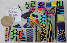  9 As Pictured Coatings by Sandberg Thin 2mm Black Dichroic Scrap Glass 90 COE