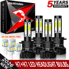 H7h7 For Bmw 328i 2007-2016 Led Headlight Highlow Beam Bulbs Combo Kit
