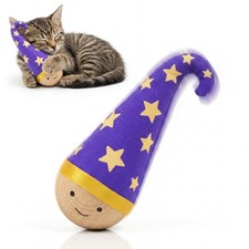 Wooden Interactive Cat Toy with Catnip - Nienie Tumbler Wobble Toy for Indoor...