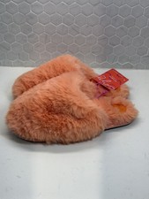 Anthropologie Sadie Slipper Faux Fur Orange S/M