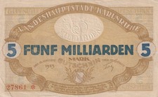 Karlsruhe - Stadt - 5 Milliarden Mark - KN 5st - Keller 2582.e.