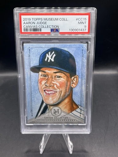 2018 Topps Museum Collection Aaron Judge Canvas SP Insert PSA 9 Mint Low Pop 2