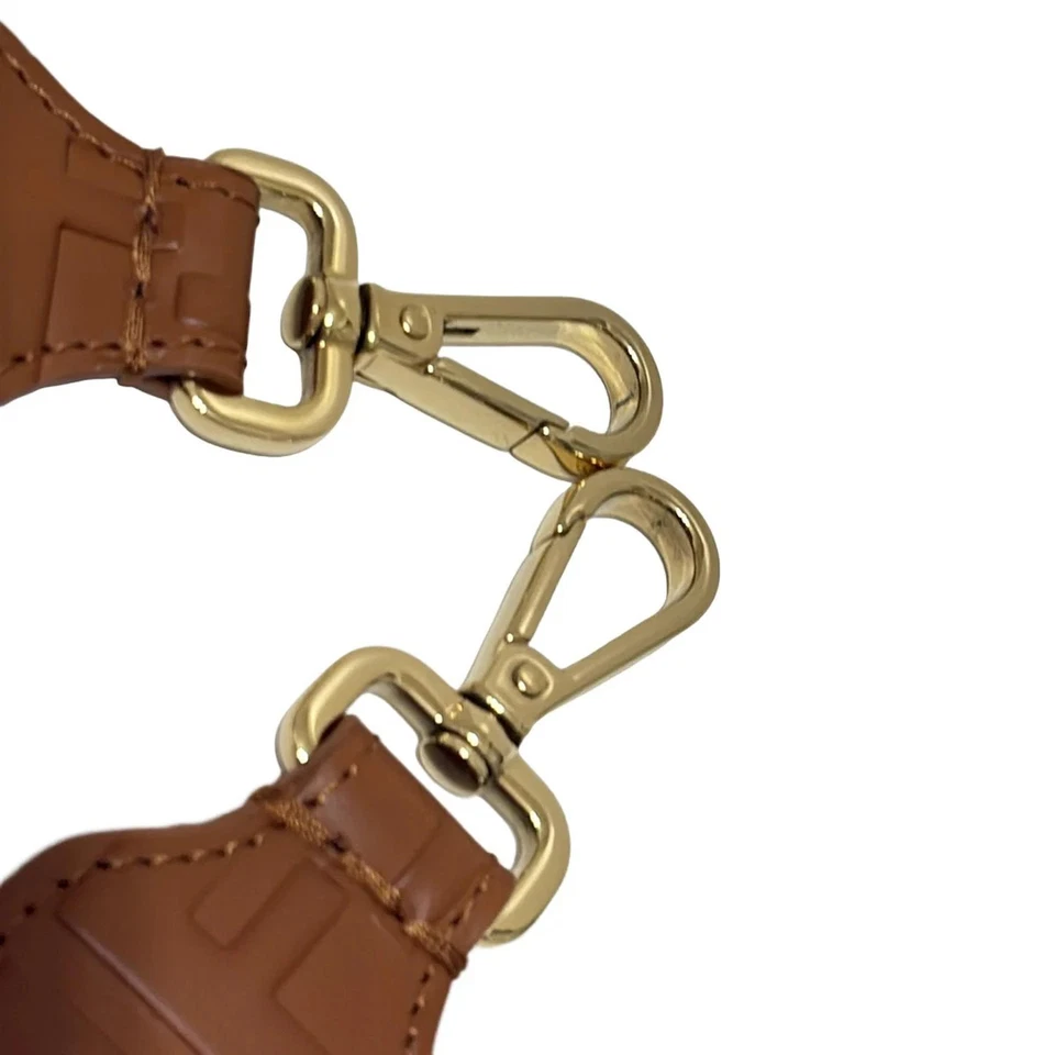 正品 FENDI Strap You - 棕色金色皮革五金 17 — 第 4/4 张图片