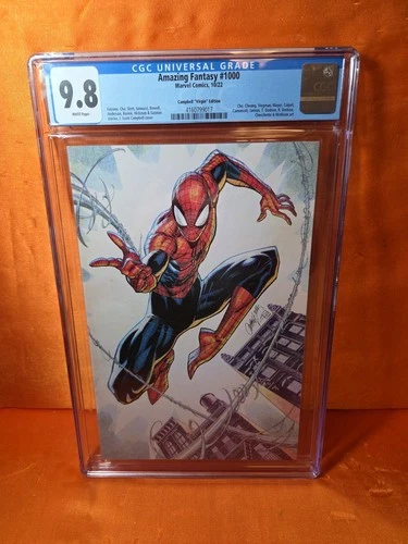 Amazing Fantasy #1000 CGC 9.8 (2022) - Spider-Man Campbell Virgin Edition 1:100