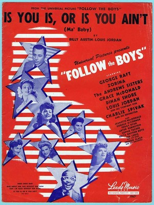#ad #ad IS YOU IS OR IS YOU AIN#x27;T from FOLLOW THE BOYS w GEORGE RAFT 1944 MOVIE $13.79