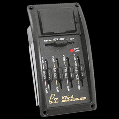 ARTEC ATE-4 Acoustic Guitar 4 Band Equalizer EQ Preamp & PP-607 Piezo Pickup