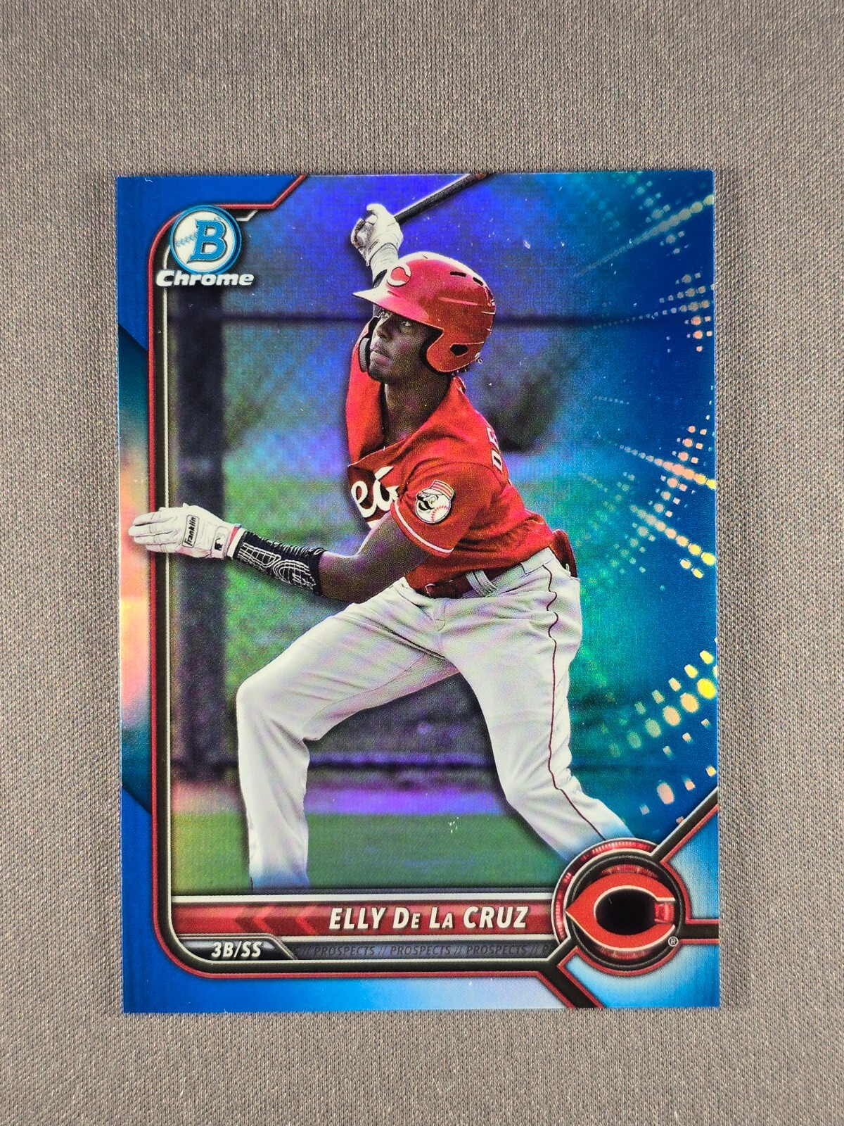 2022 Bowman Chrome #BCP-224 Elly De La Cruz /150 Blue Refractor Cincinnati Reds