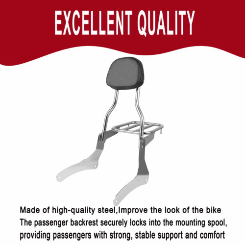For Kawasaki Vulcan VN900 Custom Classic 06-22 Sissy Bar Backrest Luggage Rack - Picture 5 of 10