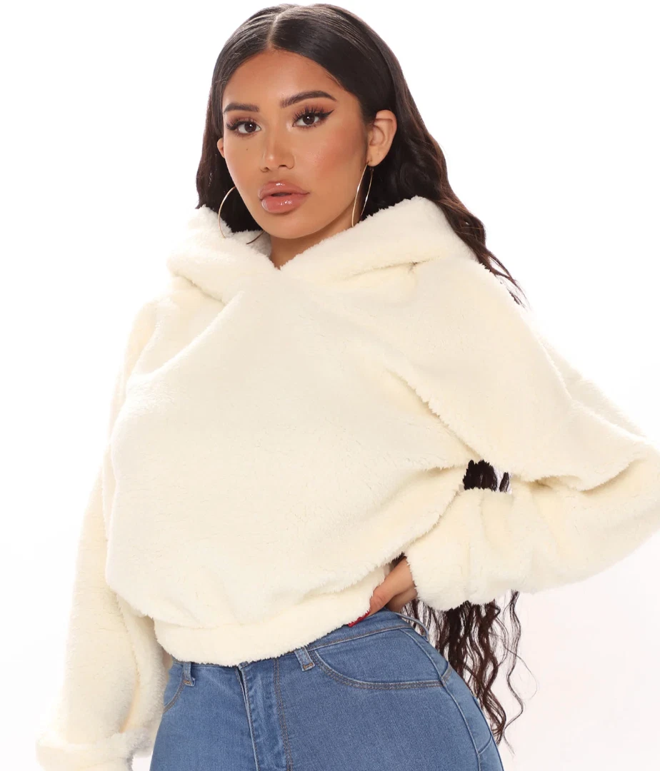 NEW FASHION NOVA Womens Small Fleece Hoodie Jacket