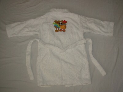 Peignoir en coton blanc Carré Blanc 6ans (114cm) Souris