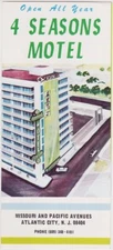 1960's 4 Seasons Motel Atlantic City New Jersey Brochure