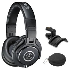 Audio-Technica ATH-M40x Monitor Headphones (Black) w/ Holder & Case