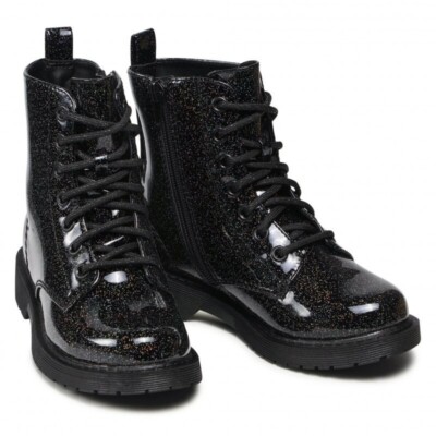 Steve Madden STEVIE Girls Kids JPlayy Patent Glitter Boots
