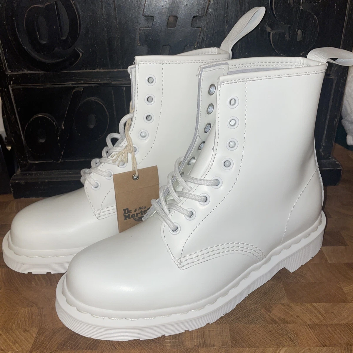 Dr. Martens 1460 Smooth Leather Boots for Women in White