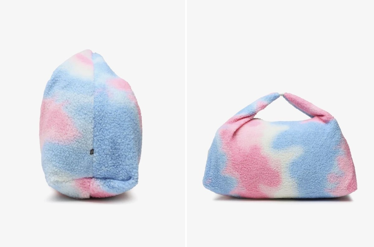Adidas HK0141 Fleece Tie-Dye Cotton Candy Shoulder Zip Bag Blue