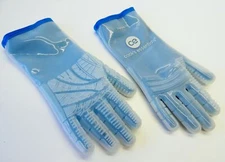 QVC  Heat Resistant Silicone Gloves  LARGE, BLUE, 572° F Cooking BBQ Smoker