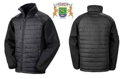 Hunter-Outdoor Hybrid Softshell-Steppjacke für Herren schwarz neu mit Etikett leichter Mantel