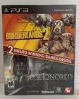 Borderlands 2 & Dishonored ~ Sony Playstation 3 ~ PS3 ~ New Sealed