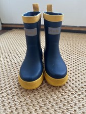 Hatley Rainboots Blue Yellow Size 7 Toddler