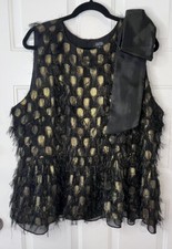 Halogen Tunic Tank Top Plus Size 3X Gold Spar...