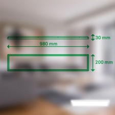 Briloner Plafoniera Led Tava A, 98X20 Cm, Plastica, Bianco - 9