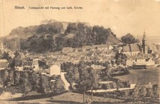 BITSCH - Totalansicht mit Festung und kath - Kirche