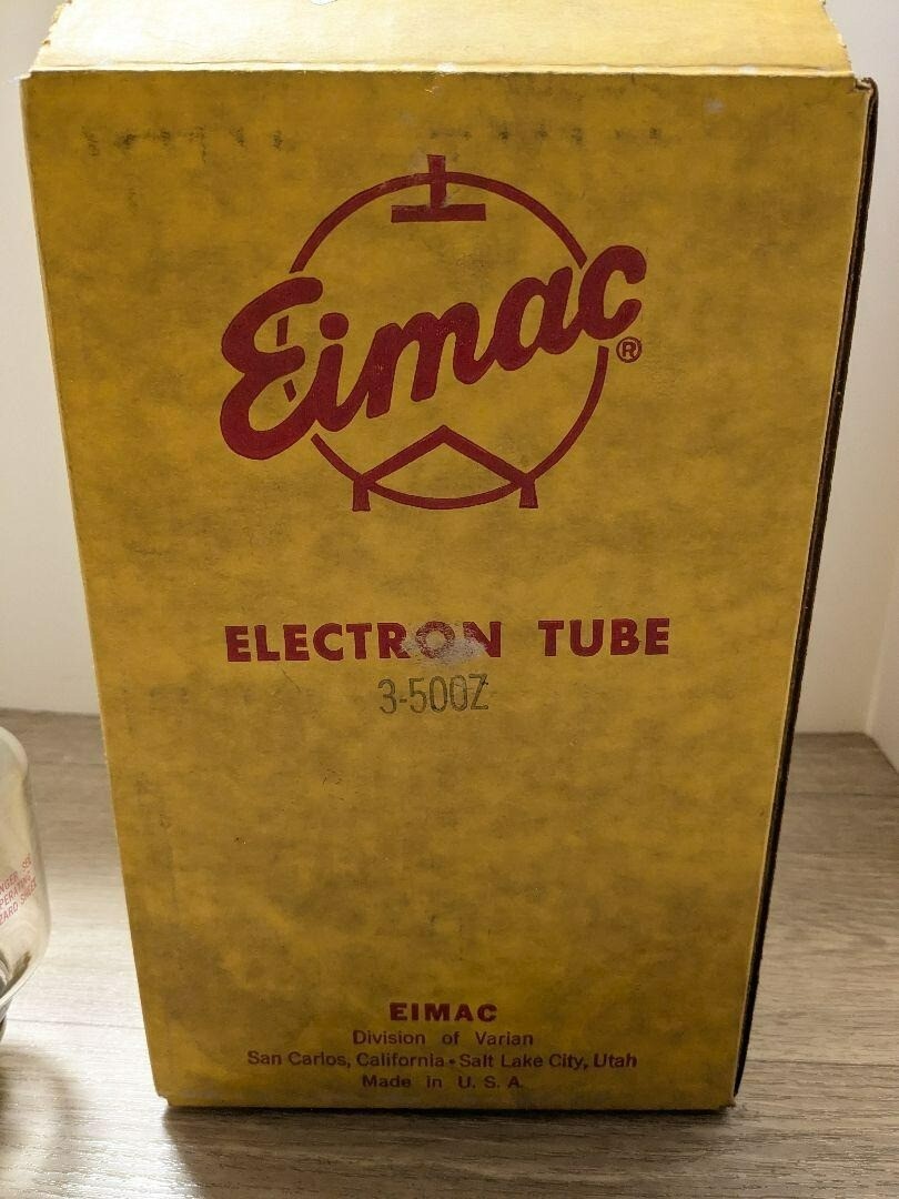 【未使用品】Eimac 3-500Z 真空管　Electron Tube　米国製 Eimac 3-500Z Vacuum Tube Electron US Made Used for Ham Radio
